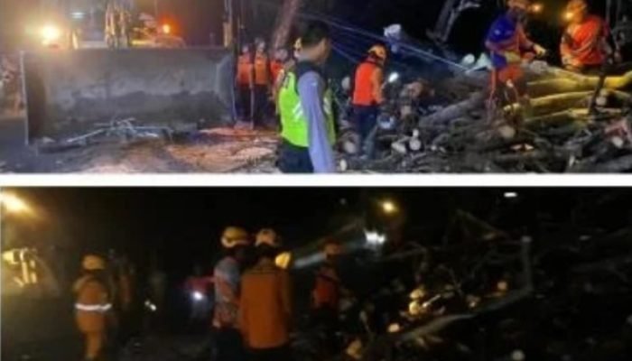 Penanganan Cepat Polsek Prajekan Tangani Pohon Tumbang yang Menghambat Akses Jalan